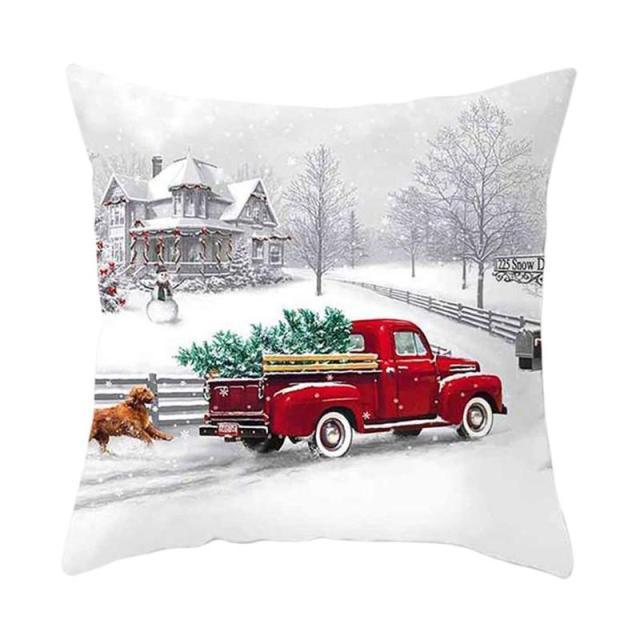 Winter Holiday Party Pillow Zipper Pillowcase