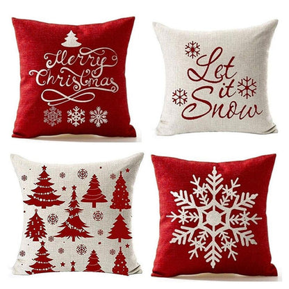 Winter Holiday Party Pillow Zipper Pillowcase