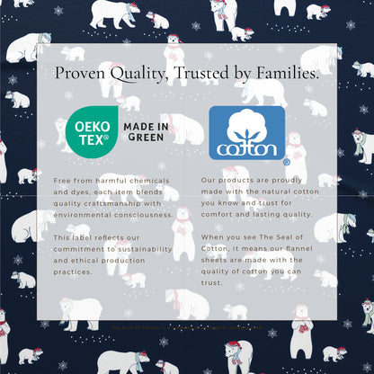 Turkish Cotton Christmas Flannel Sheet Set