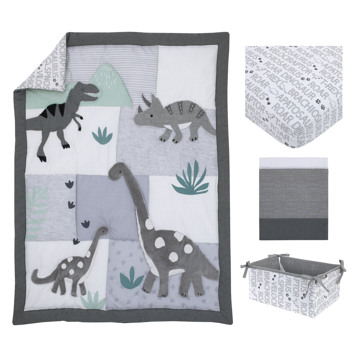 4 Piece Nursery Crib Bedding Set