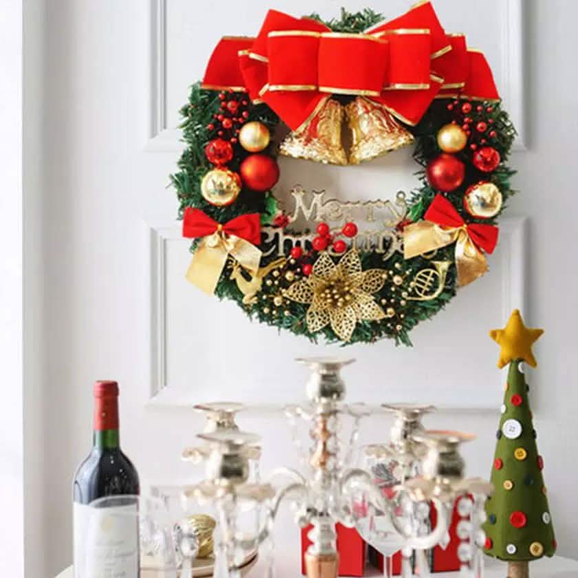 Christmas Wreath  Door Wall Ornament