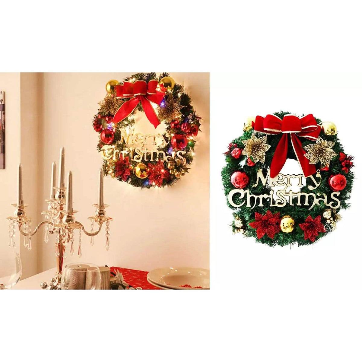 Christmas Wreath  Door Wall Ornament