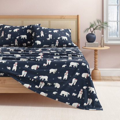 Turkish Cotton Christmas Flannel Sheet Set