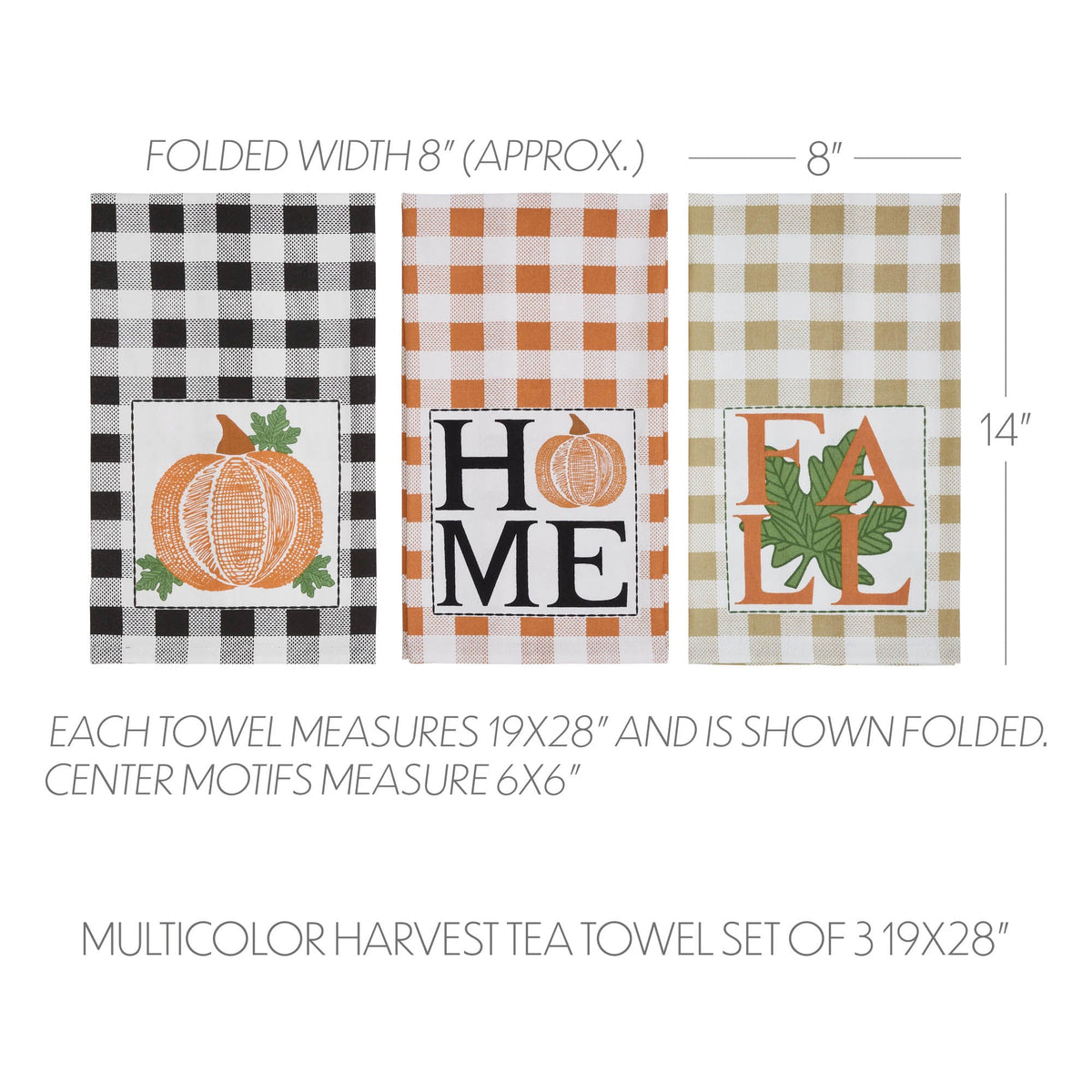 Fall Harvest Kitchen Towel Set of 3