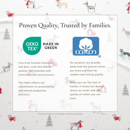 Turkish Cotton Christmas Flannel Sheet Set