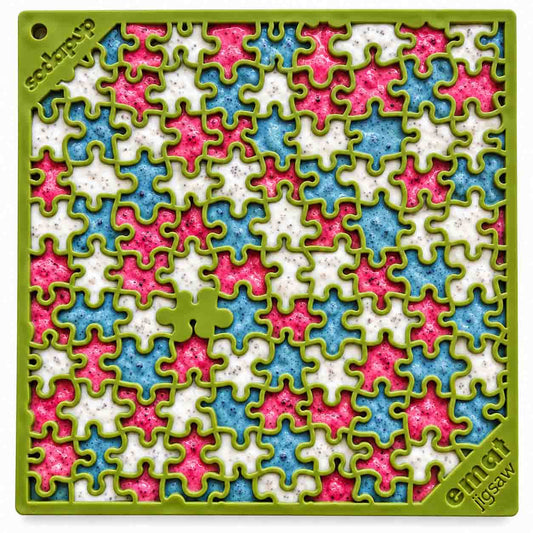 Jigsaw Puzzle eMat - Enrichment Lick Mat for Dogs and Cats