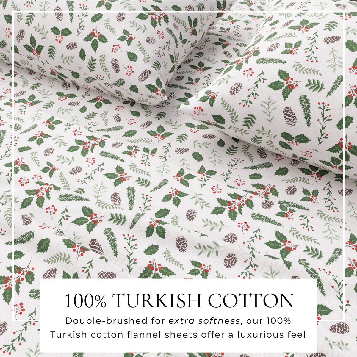 Turkish Cotton Christmas Flannel Sheet Set