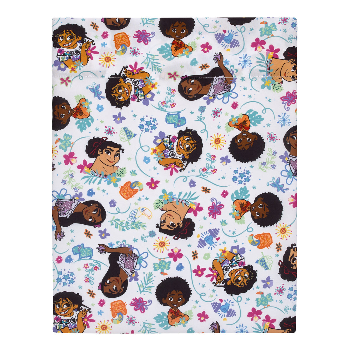 Disney Encanto Power Trio Purple and Teal 5 Piece Toddler Bedding and Blanket Bundle Set