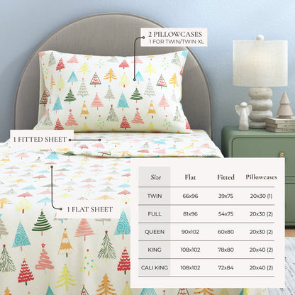 Turkish Cotton Christmas Flannel Sheet Set
