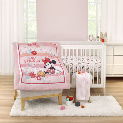 Minnie Mouse Hello Gorgeous Pink and White Floral