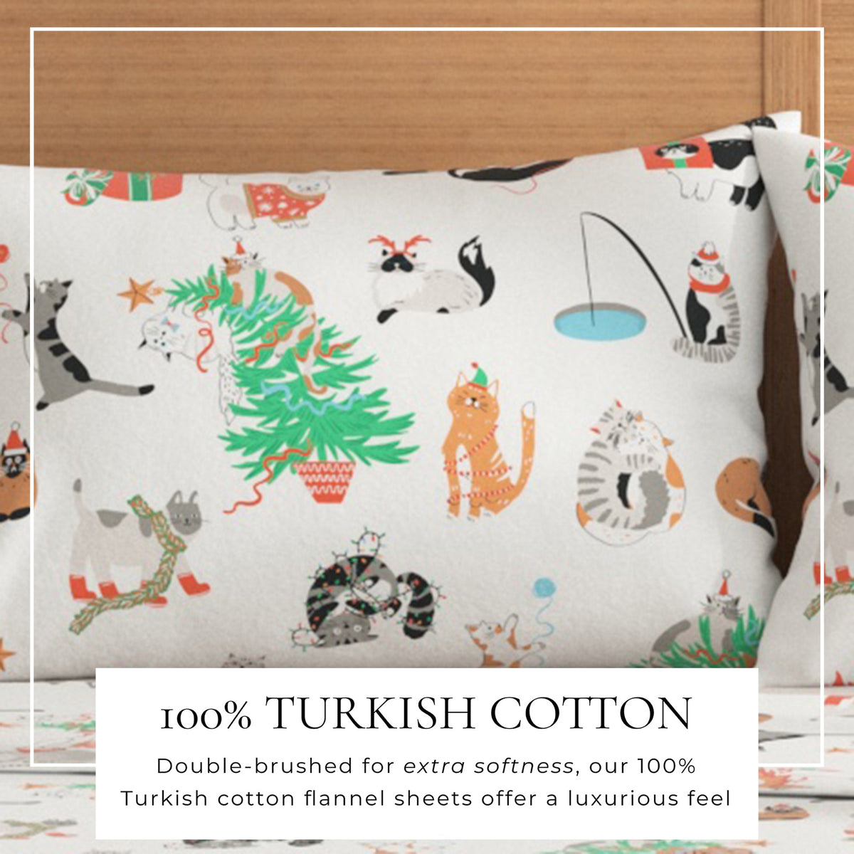 Turkish Cotton Christmas Flannel Sheet Set