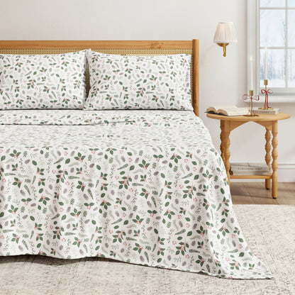 Turkish Cotton Christmas Flannel Sheet Set