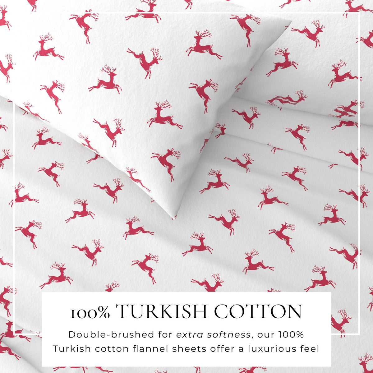 Turkish Cotton Christmas Flannel Sheet Set