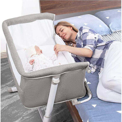 Adjustable Bedside Crib with 9 Height Positions,