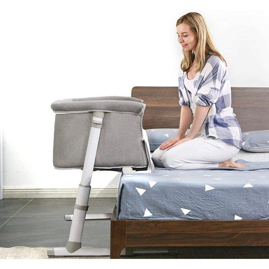 Adjustable Bedside Crib with 9 Height Positions,