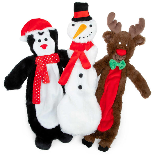 Unstuffed Plush Squeaker Dog Toys, 12 inch
