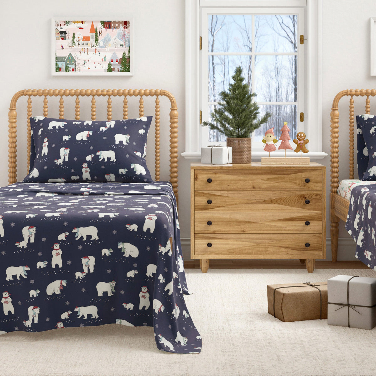 Turkish Cotton Christmas Flannel Sheet Set