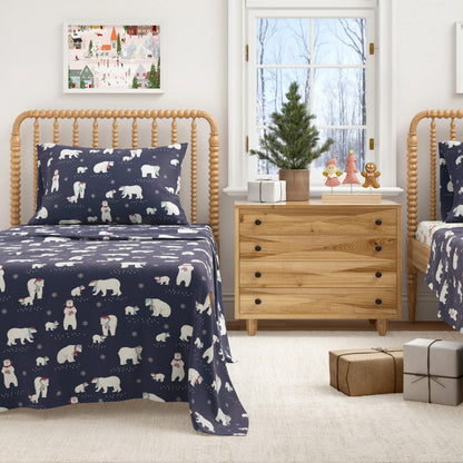 Turkish Cotton Christmas Flannel Sheet Set