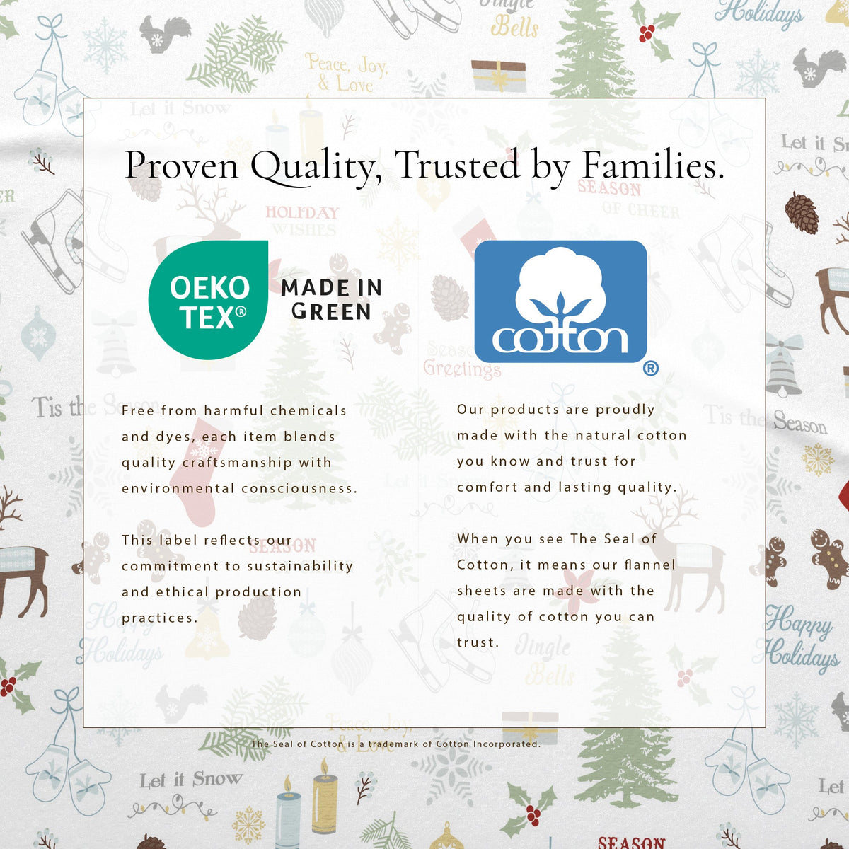 Turkish Cotton Christmas Flannel Sheet Set