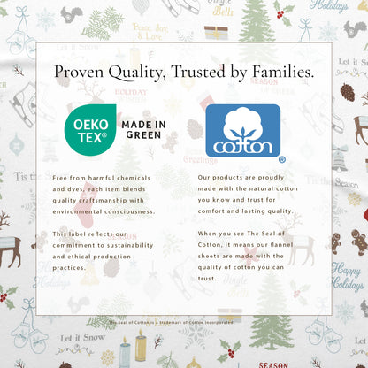 Turkish Cotton Christmas Flannel Sheet Set