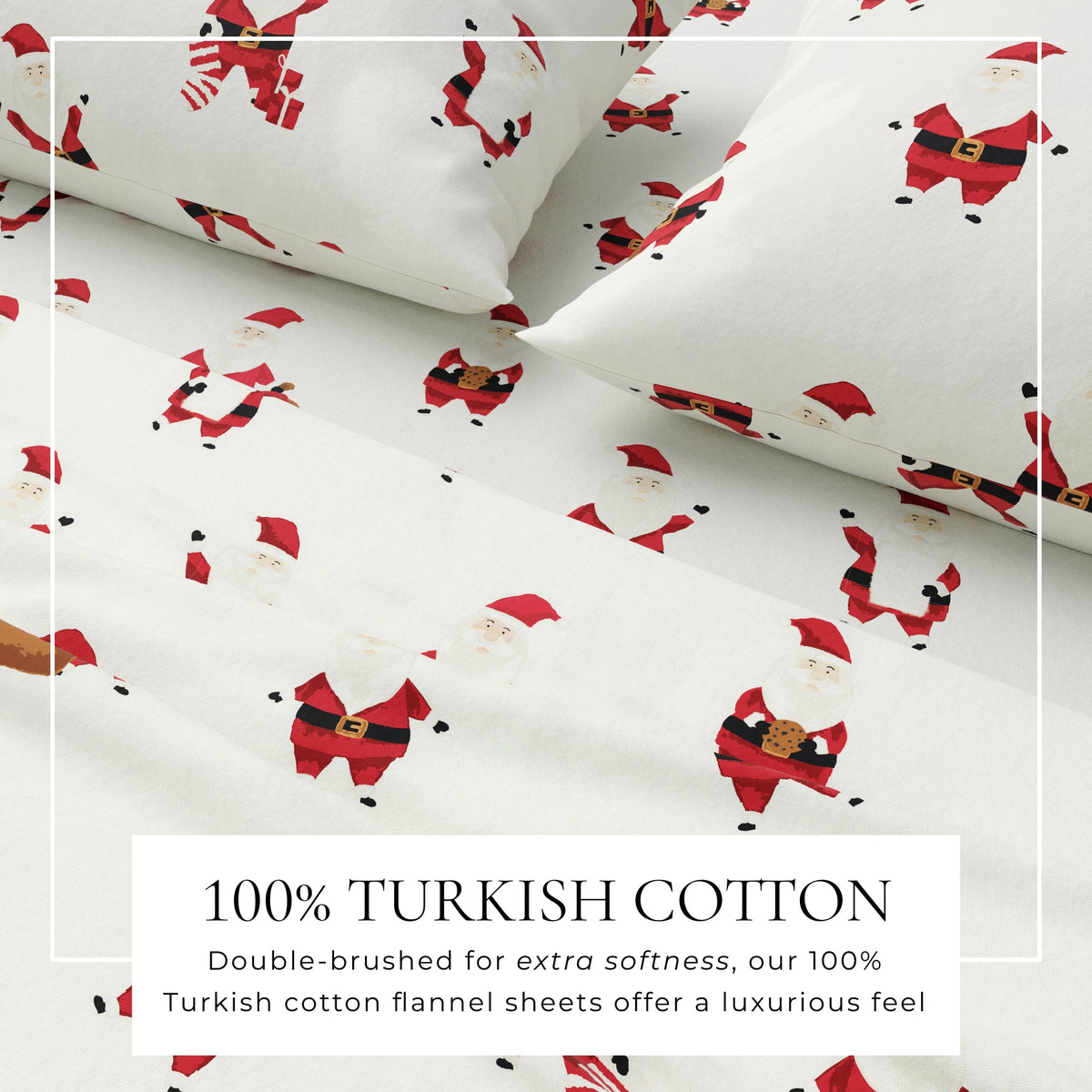 Turkish Cotton Christmas Flannel Sheet Set