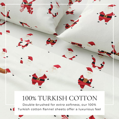 Turkish Cotton Christmas Flannel Sheet Set