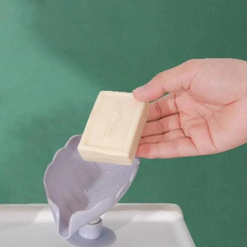 Leaf Shape Soap Box Drain Soap Holder Box