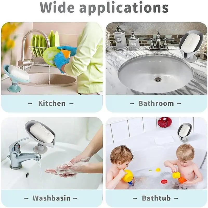 Leaf Shape Soap Box Drain Soap Holder Box