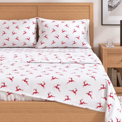 Turkish Cotton Christmas Flannel Sheet Set