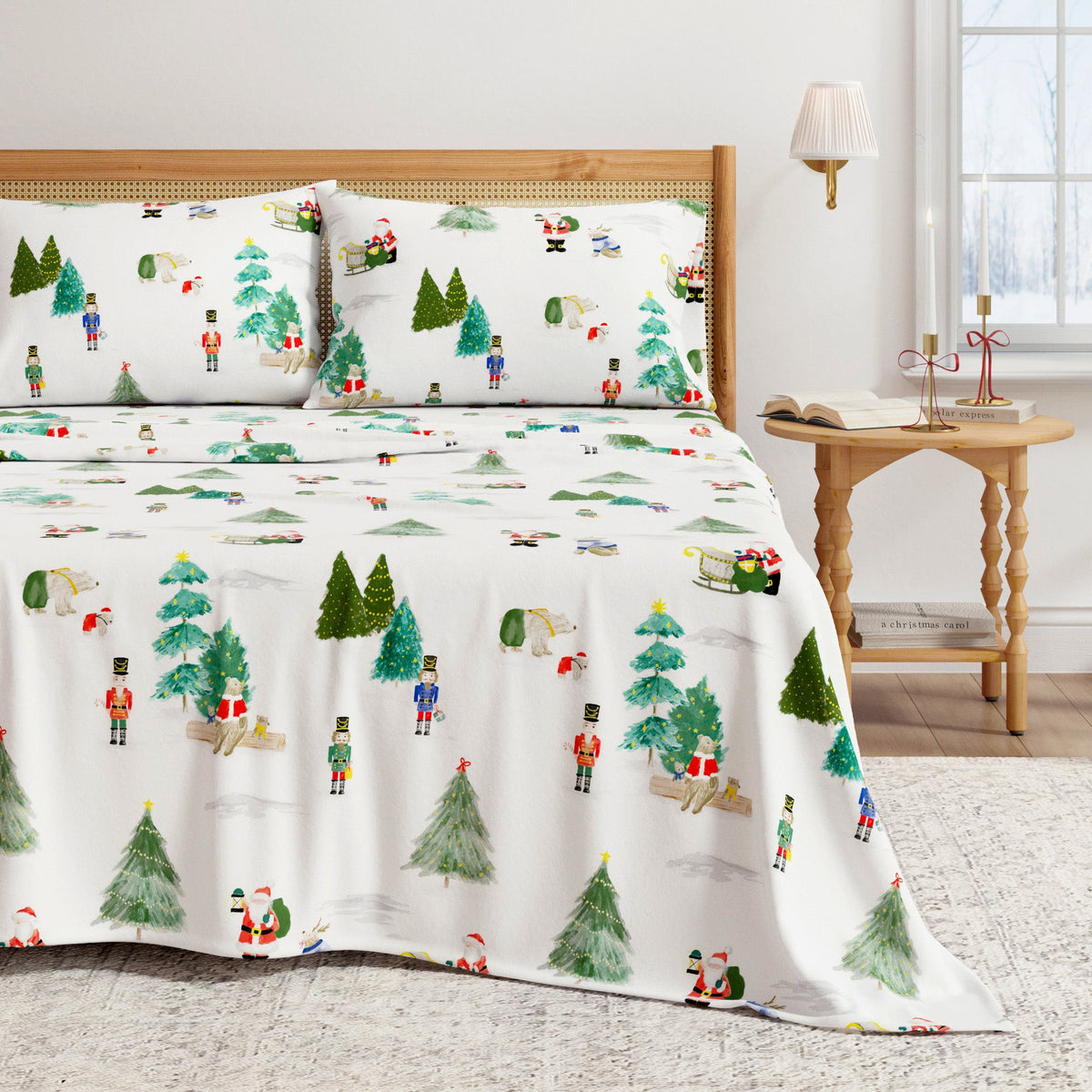 Turkish Cotton Christmas Flannel Sheet Set