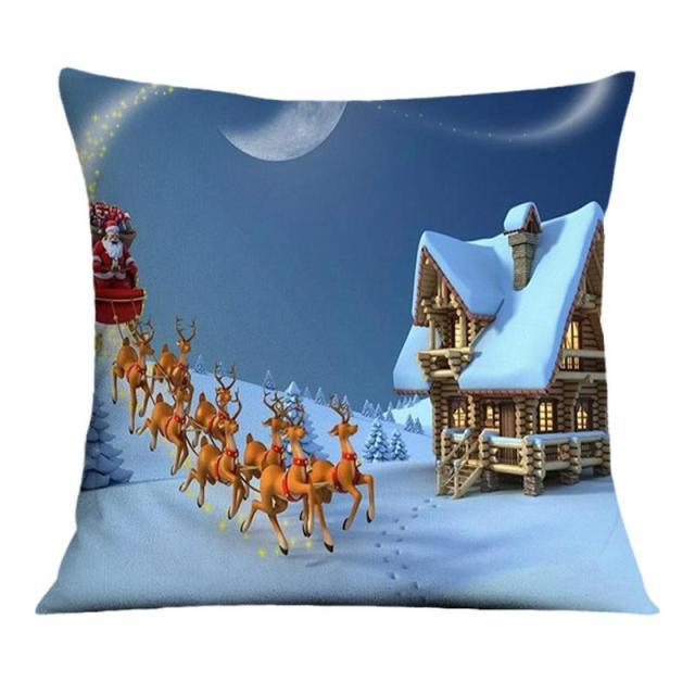 Winter Holiday Party Pillow Zipper Pillowcase