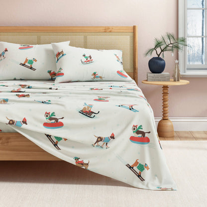 Turkish Cotton Christmas Flannel Sheet Set