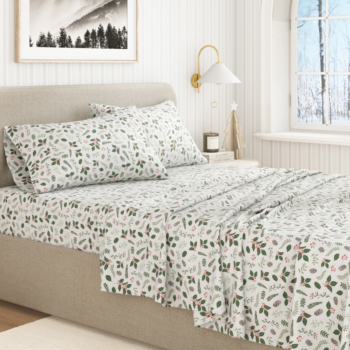 Turkish Cotton Christmas Flannel Sheet Set