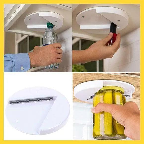 Multi-function Lid Jar Opener Under Cabinet