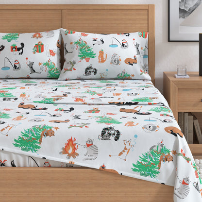 Turkish Cotton Christmas Flannel Sheet Set