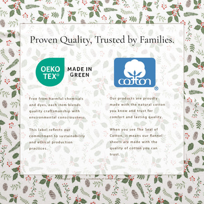 Turkish Cotton Christmas Flannel Sheet Set