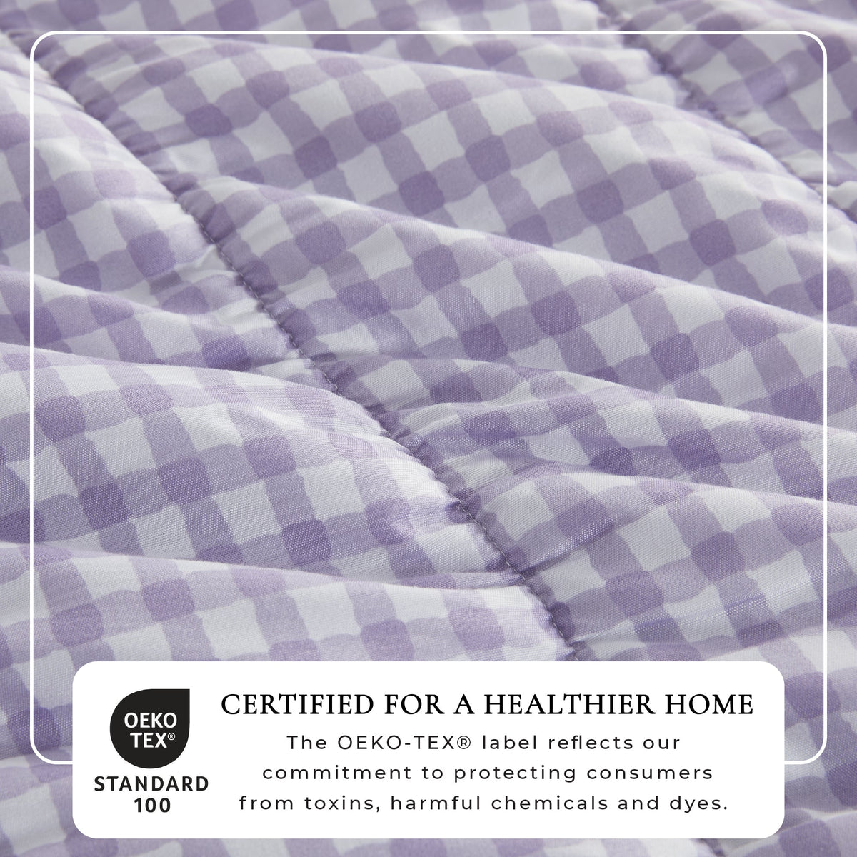 Gingham Printed Quilt Set
