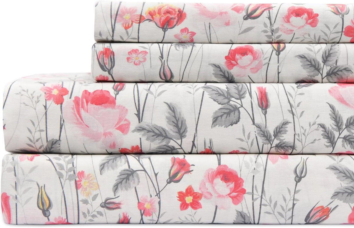 Ultra Soft Percale Bed Sheets, Durable, Cool & Crisp 144 Thread Count Fabric
