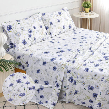 Ultra Soft Percale Bed Sheets, Durable, Cool & Crisp 144 Thread Count Fabric