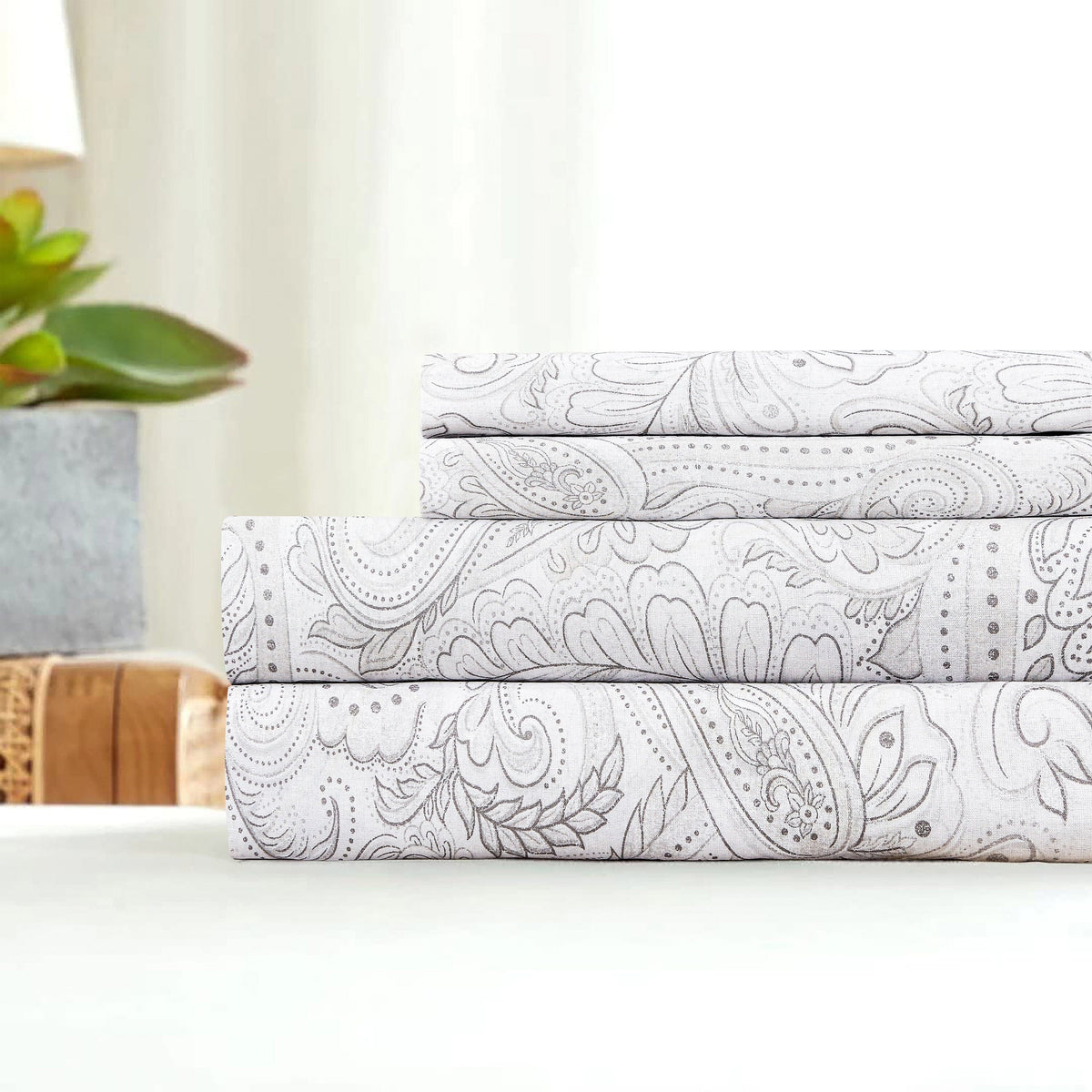 Ultra Soft Percale Bed Sheets, Durable, Cool & Crisp 144 Thread Count Fabric