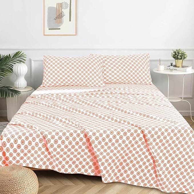 Ultra Soft Percale Bed Sheets, Durable, Cool & Crisp 144 Thread Count Fabric