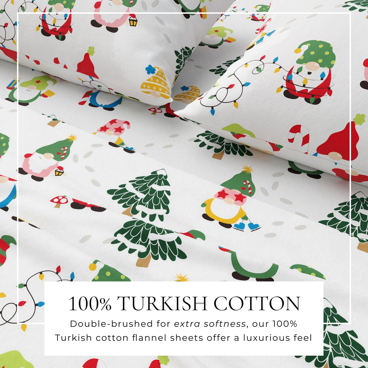 Turkish Cotton Christmas Flannel Sheet Set