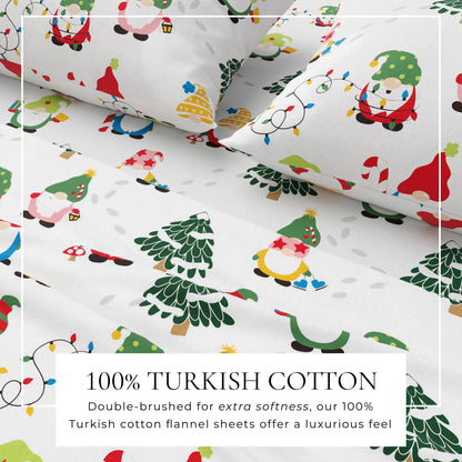 Turkish Cotton Christmas Flannel Sheet Set