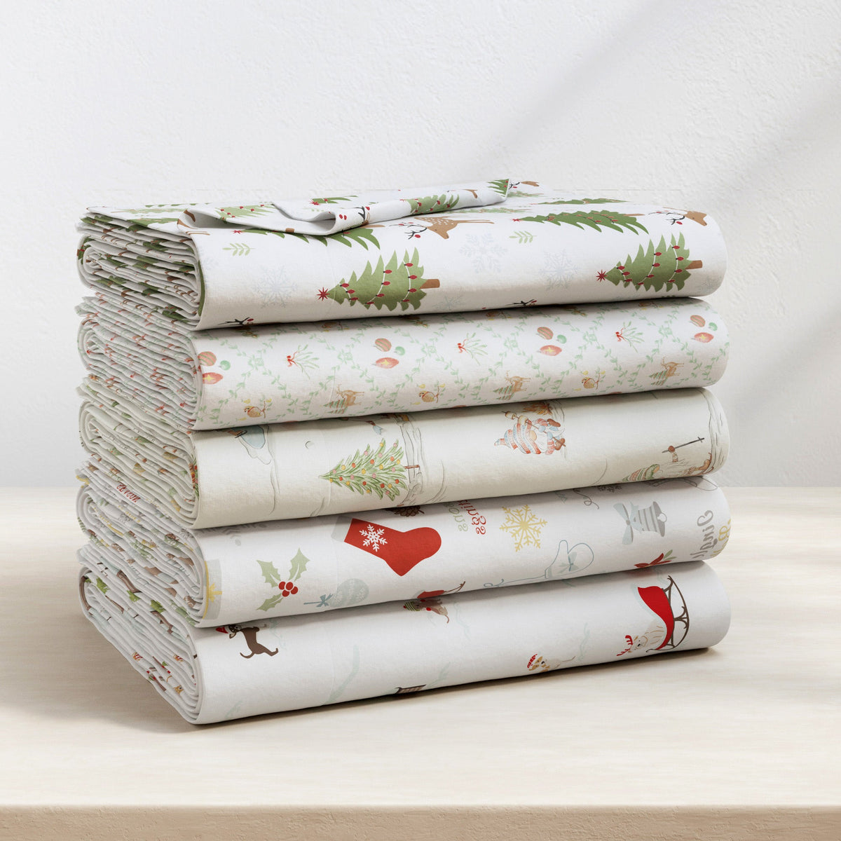 Turkish Cotton Christmas Flannel Sheet Set
