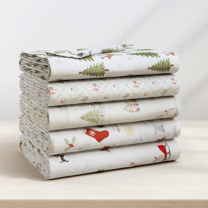 Turkish Cotton Christmas Flannel Sheet Set