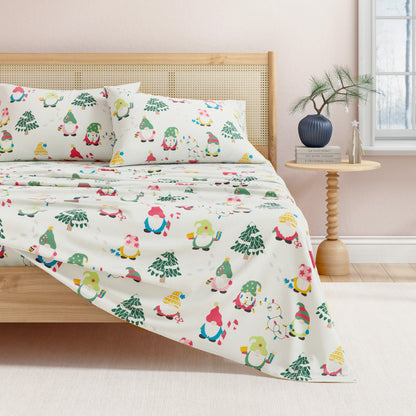 Turkish Cotton Christmas Flannel Sheet Set