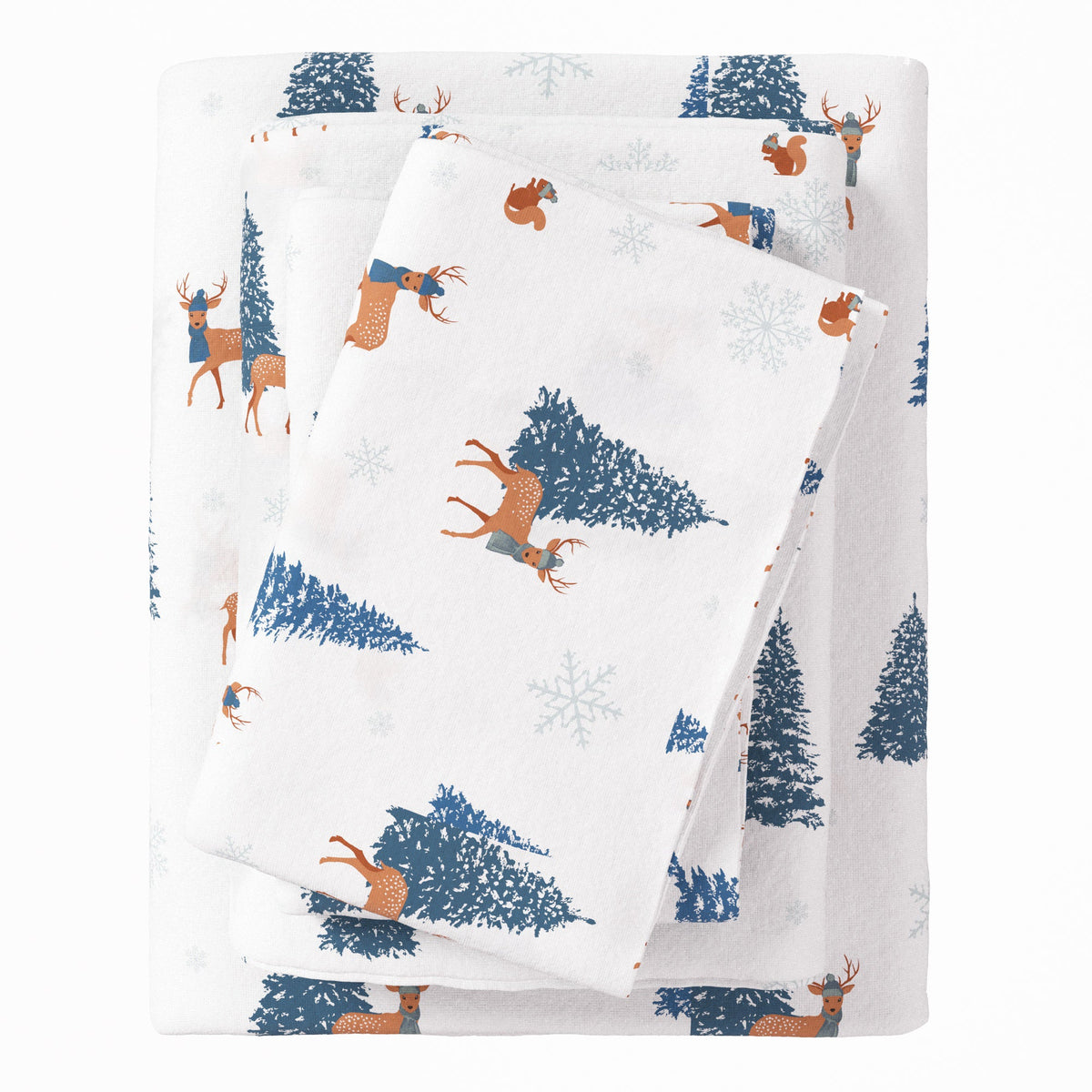 Turkish Cotton Christmas Flannel Sheet Set