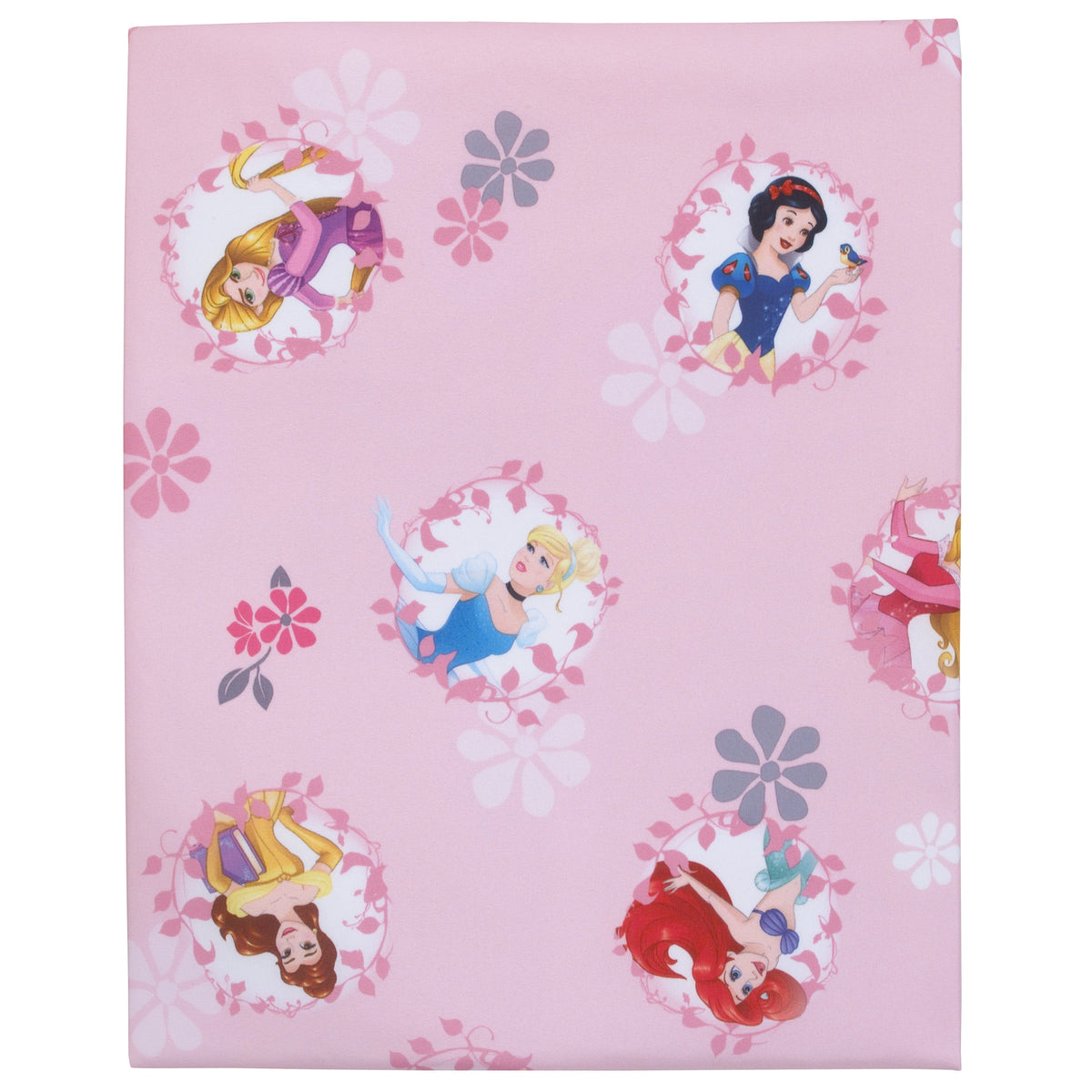 Disney Pretty Pretty Princess Pink, Blue, and Yellow 4 Piece Toddler Bed Set